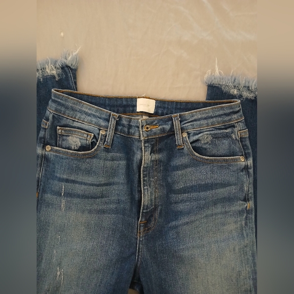 Jonathan Simkhai RIVER Blue High Rise Straight Leg Distressed Jeans-NWOT-30 - Picture 14 of 14